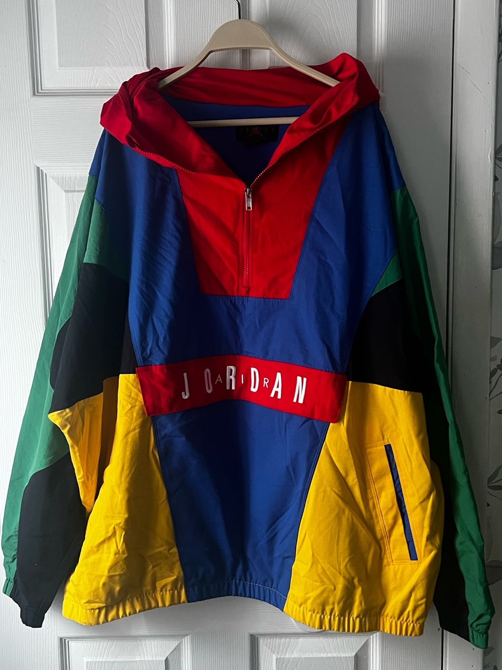 Jordan Colorblock Pullover Windbreaker - Blue/Red/Yellow/Green